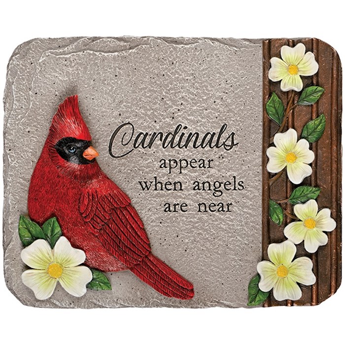 Garden Stone-Cardinals Appear When Angels Are Near (8.25