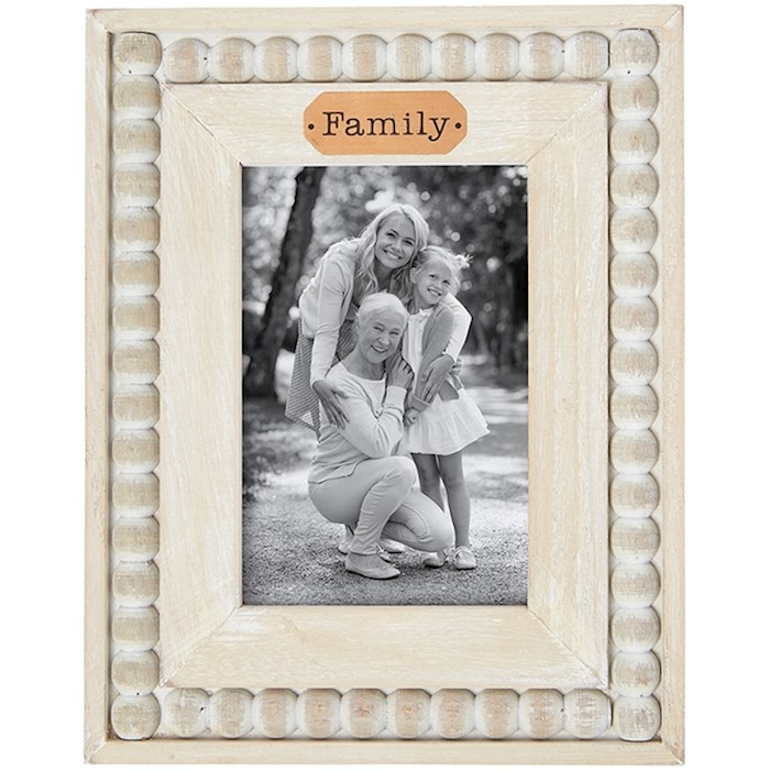 Frame-Beaded Family (Holds 5 x 7 Photo) | SHOPtheWORD