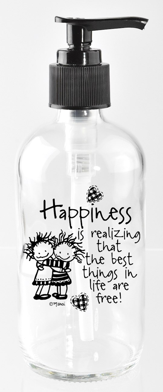 Soap Dispenser-Marci Art-Happiness Is Realizing (8 Oz) | SHOPtheWORD