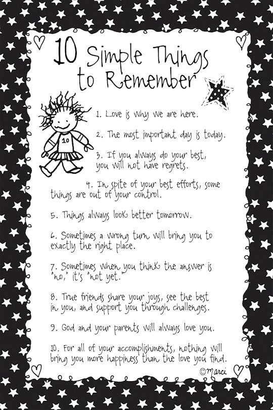 Plaque-Marci Art-10 Simple Things To Remember (6