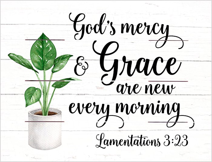 Pallet Art-God's Mercy And Grace (Lam 3:23) (9 x 12) | SHOPtheWORD