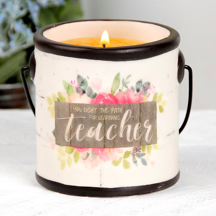 Crock Candle-Teacher/Spiced Georgia Peach (3