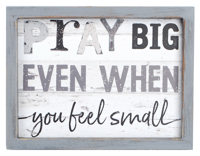 Framed Sign-Pray Big (8