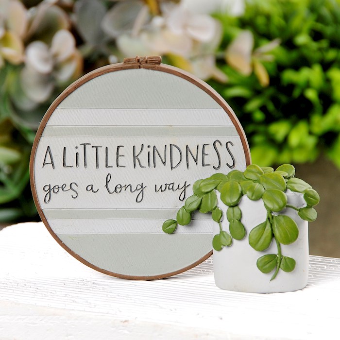 Plaque w/Plant-A Little Kindness (3.75