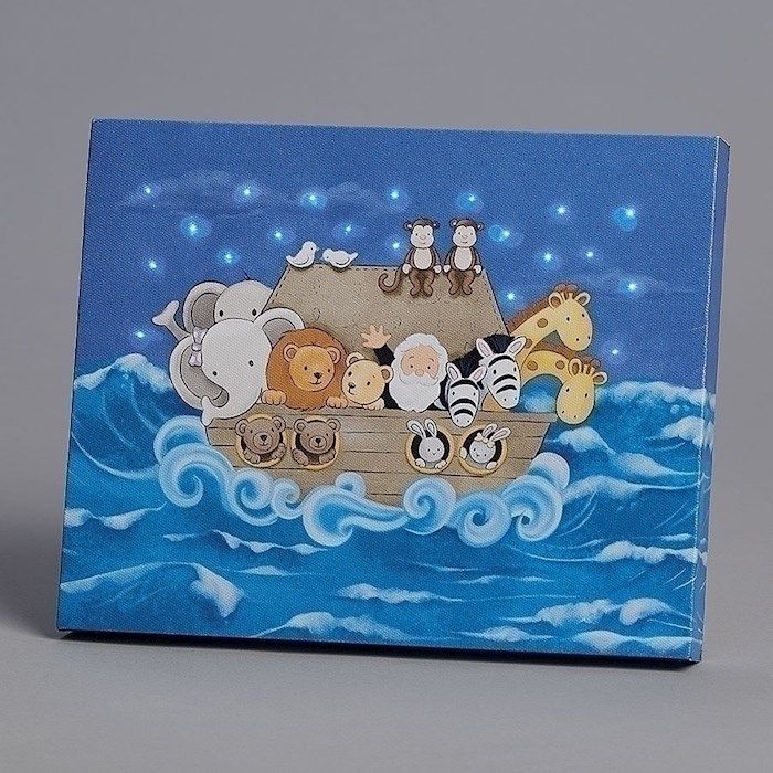 Canvas LED Plaque-Noahs Ark (7.75
