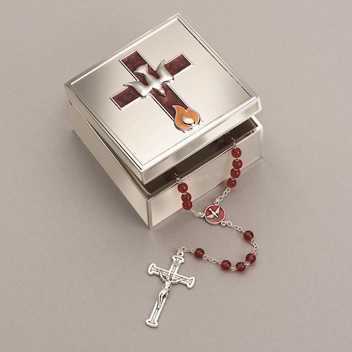 Keepsake Box-Confirmation-Cross & Dove (2.25