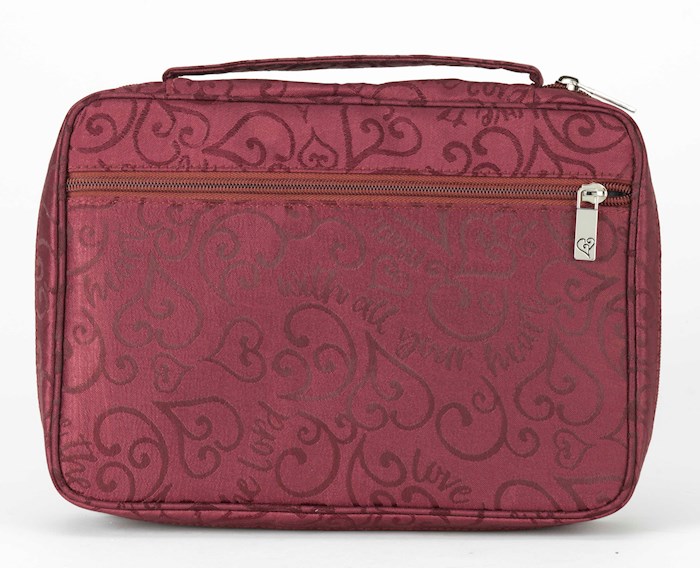 Bible Cover-Love The Lord Jacquard-XX Large-Burgundy | SHOPtheWORD