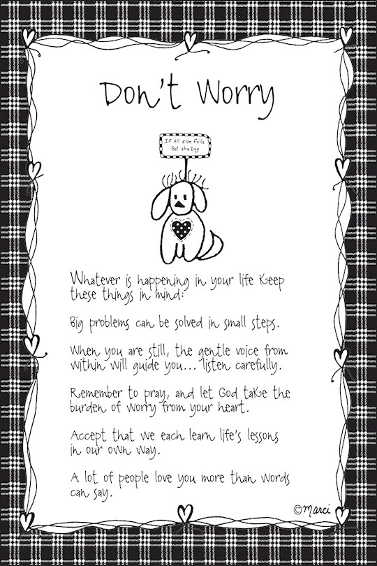 Plaque-Marci Art-Don't Worry (6