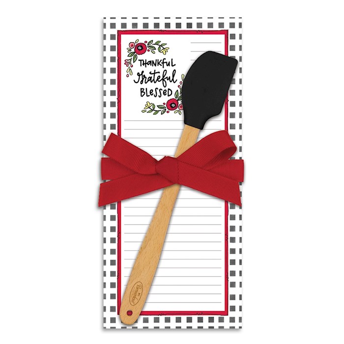 Kitchen Companion-Mini Spatula W/Magentic Pad-Thankful Grateful Blessed | SHOPtheWORD