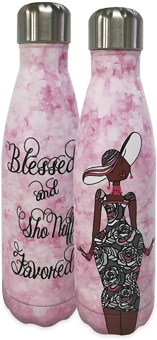 Stainless Steel Bottle-Blessed And Sho Nuff Favored! | SHOPtheWORD