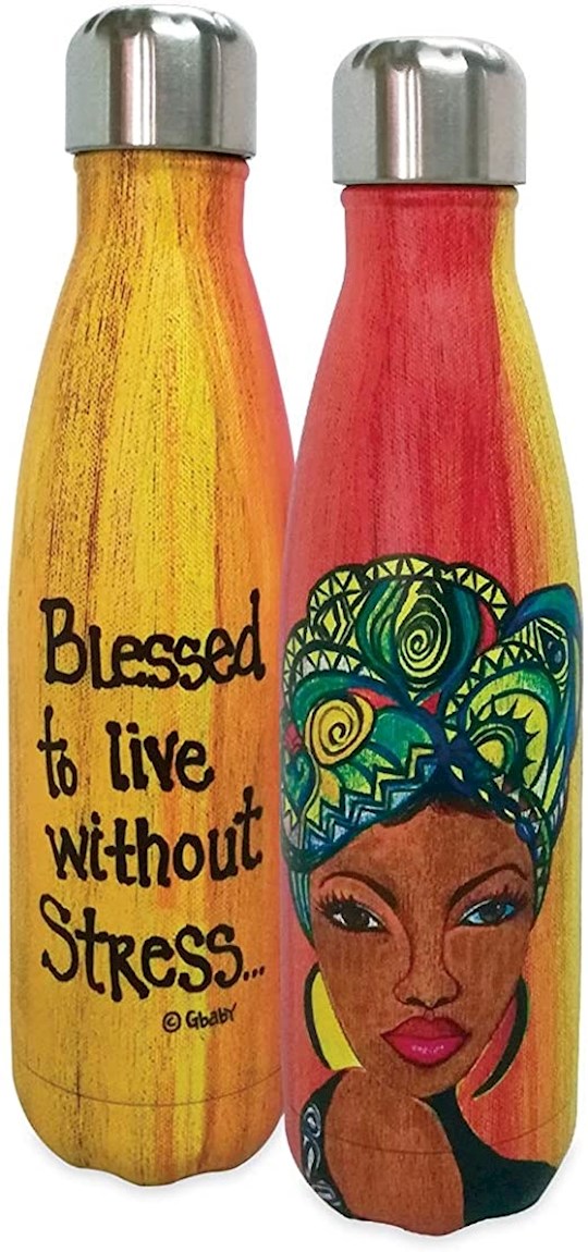 Stainless Steel Bottle-Blessed To Live Without Stress | SHOPtheWORD
