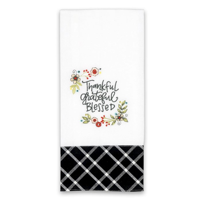 Tea Towel-Thankful Grateful Blessed (18 x 28) | SHOPtheWORD