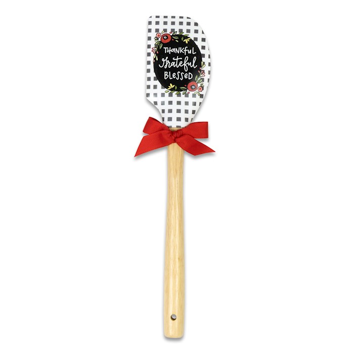 Spatula-Thankful Grateful Blessed-W/Measuring Table On Back (Silicone) | SHOPtheWORD