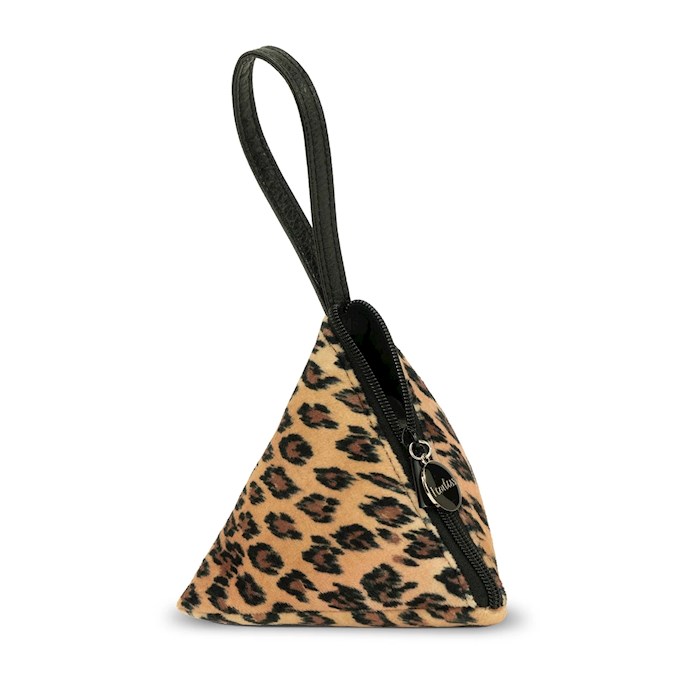 Triangle Bags-Fearless-Velour w/Word Zipper Charm & Wrist Strap (6