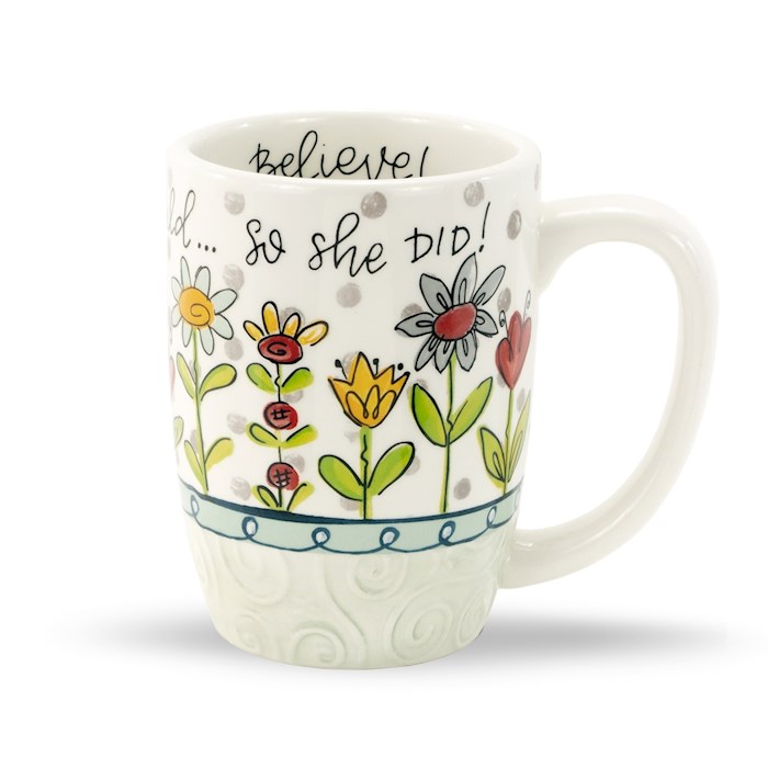 Mug-She Believed (16 Oz) | SHOPtheWORD