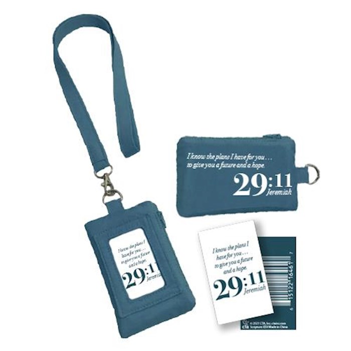 ID Wallet-Zippered Coin Purse w/Keyring Lanyard (Jeremiah 29:11 ESV) (Feb) | SHOPtheWORD