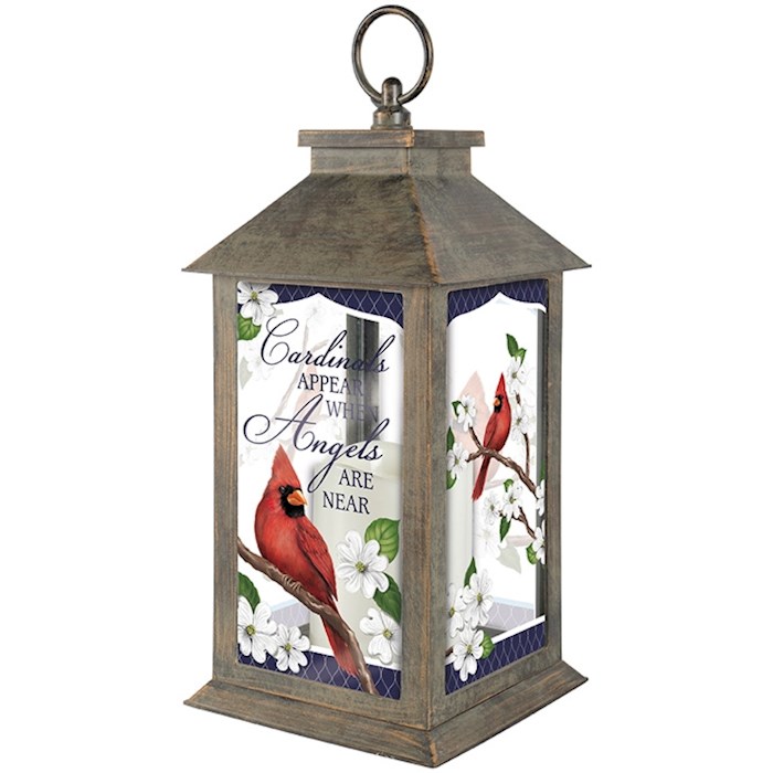 Lantern w/LED Candle & Timer-Angels Are Near In Our Hearts (13
