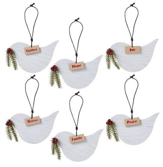 Ornament-Sentiment Dove (Set Of 36) | SHOPtheWORD