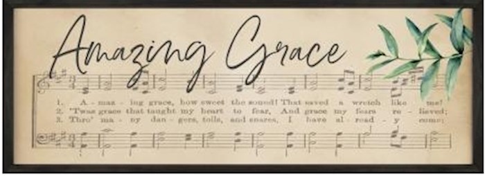 Framed Art-Vintage Praise-Amazing Grace (45.75 x 16.75) | SHOPtheWORD