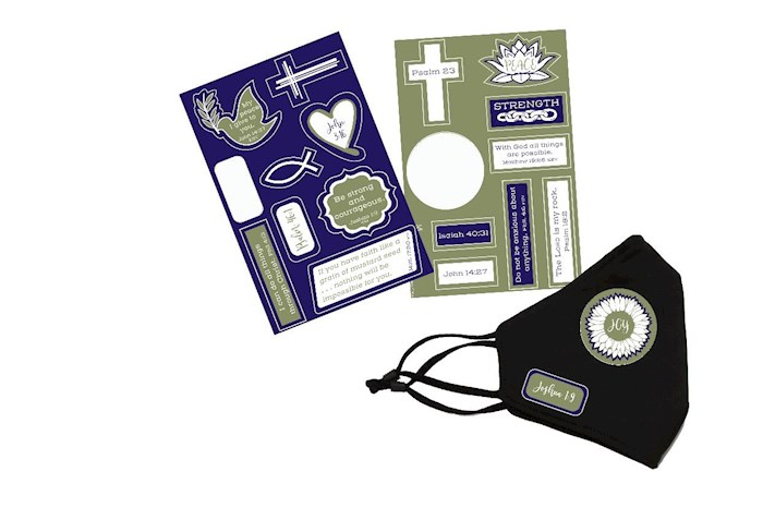 Face Mask Repositionable Stickers (Set of 2 Cards/18 Stickers) | SHOPtheWORD