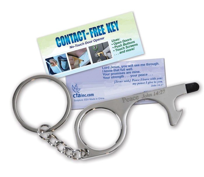 Key Ring-Contact Free (John 14:27 ESV) | SHOPtheWORD