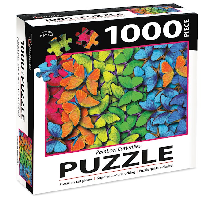 Jigsaw Puzzle-Rainbow Butterflies (1000 Pieces) | SHOPtheWORD