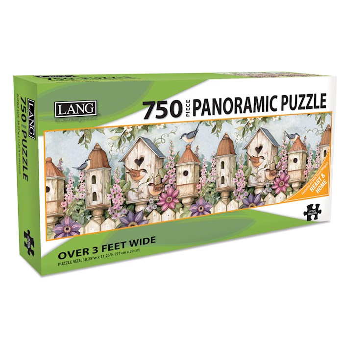 Jigsaw Puzzle-Birdhouse Garden (750 Piece Panoramic) | SHOPtheWORD