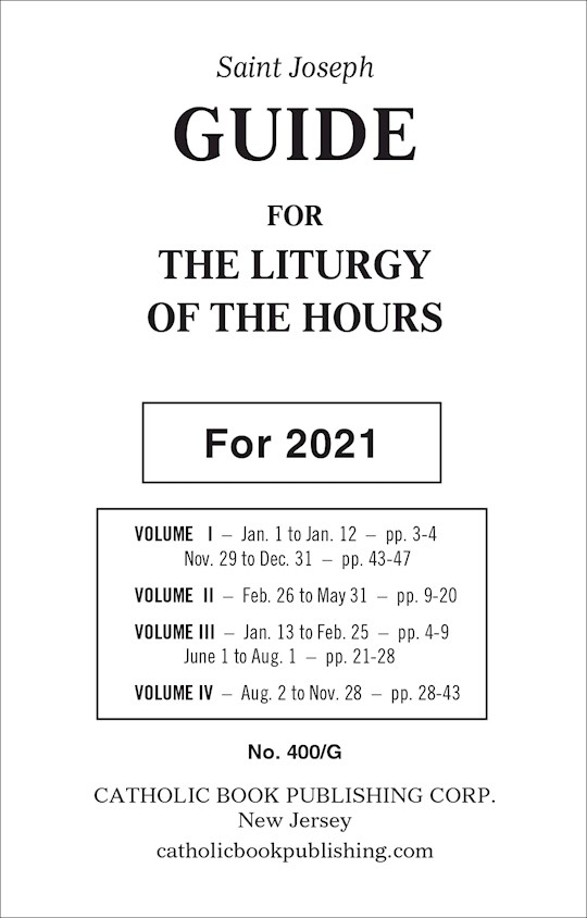 Saint Joseph Guide For Liturgy Of The Hours For 2021 (#400/G) | SHOPtheWORD