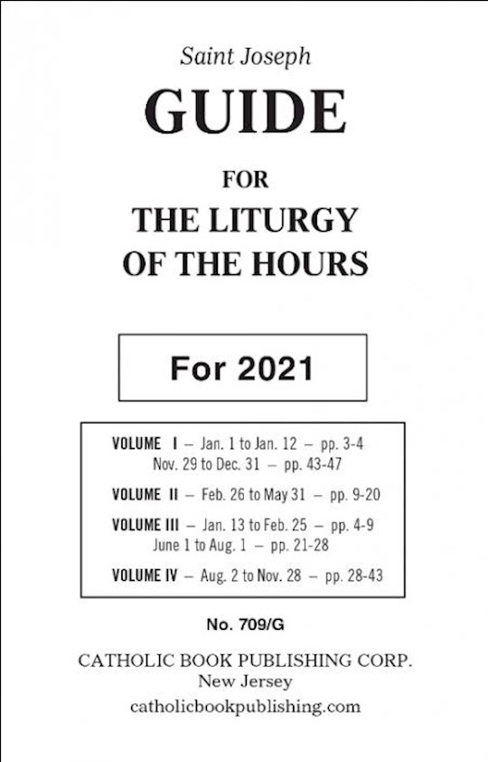 Saint Joseph Guide For Liturgy Of The Hours For 2021 (Large Print) (#709/G) | SHOPtheWORD