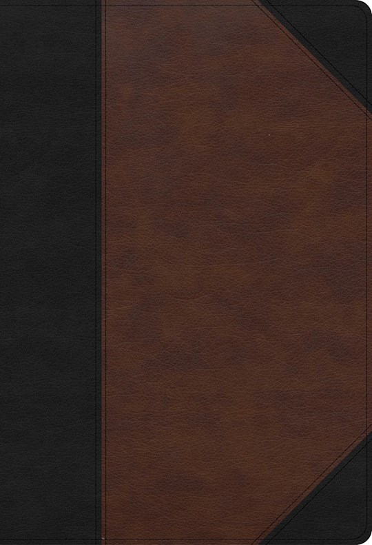 CSB Super Giant Print Reference Bible-Black/Brown LeatherTouch Indexed | SHOPtheWORD