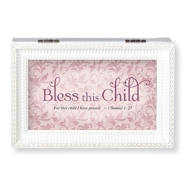 Music Box-Bless The Child-White-Pink/Jesus Loves Me (6.25