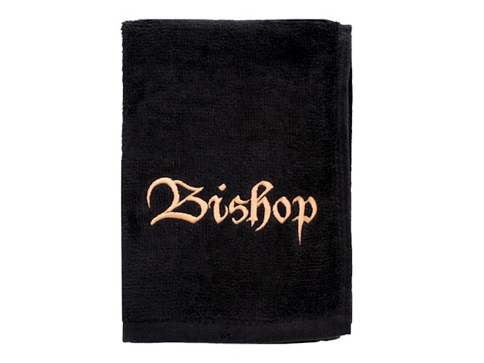 Towel-Bishop-Black w/Gold Lettering | SHOPtheWORD