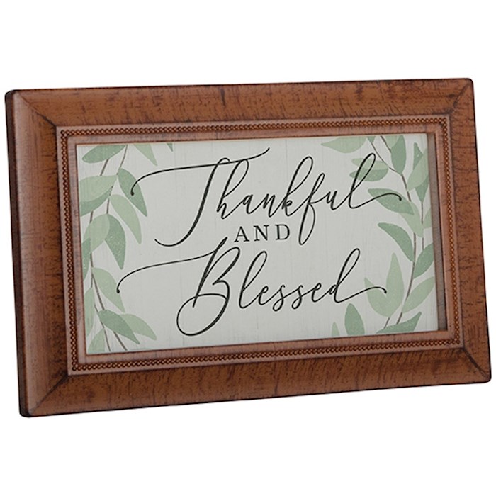 Framed Message Bar-Thankful & Blessed (4