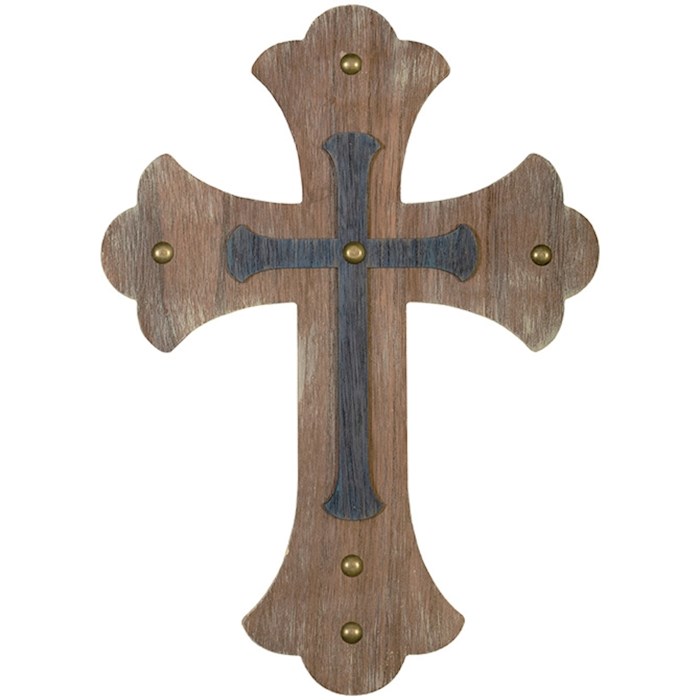 Wall Cross-Gold Rivets (14