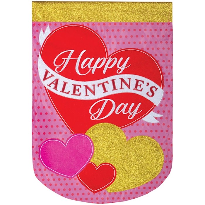 Flag-Garden-Applique-Glitter & Hearts (12.5