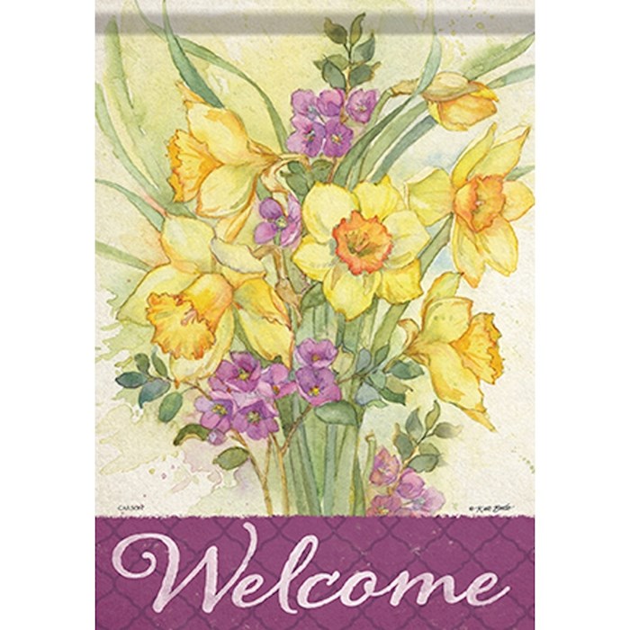 Flag-Garden-Durasoft-Watercolor Daffodils (12.5