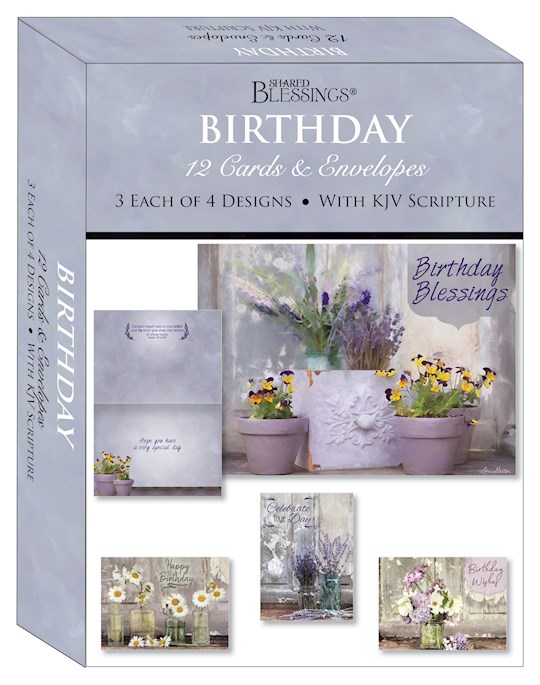 Card-Boxed-Shared Blessings-Birthday Floral Celebration (Box Of 12) | SHOPtheWORD