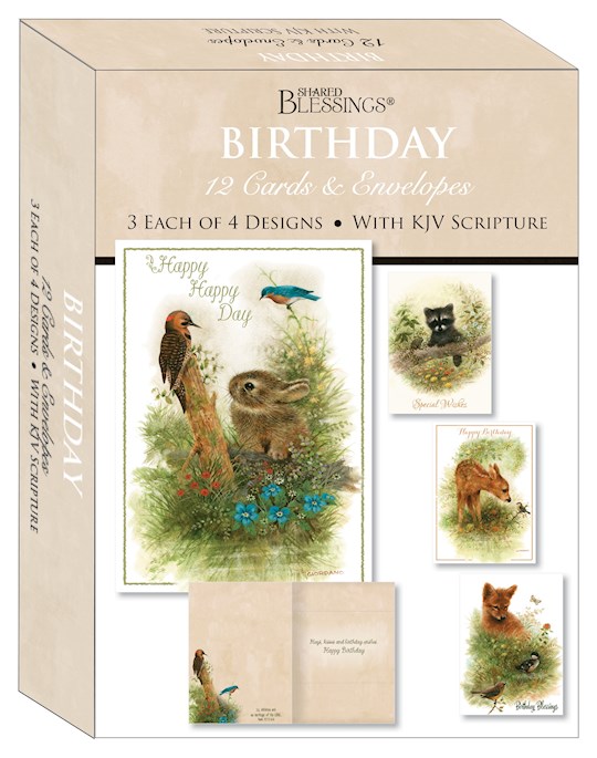 Card-Boxed-Shared Blessings-Birthday Wildlife (Box Of 12) | SHOPtheWORD