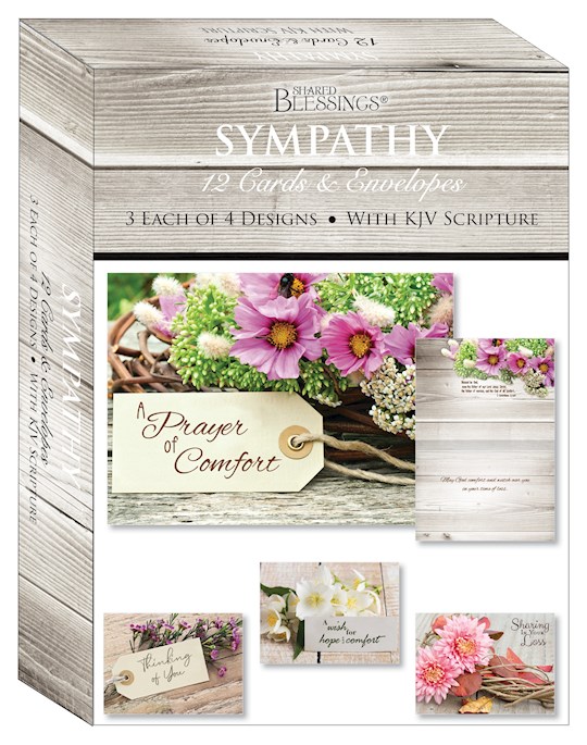 Card-Boxed-Shared Blessings-Sympathy Rustic Flowers (Box Of 12) | SHOPtheWORD