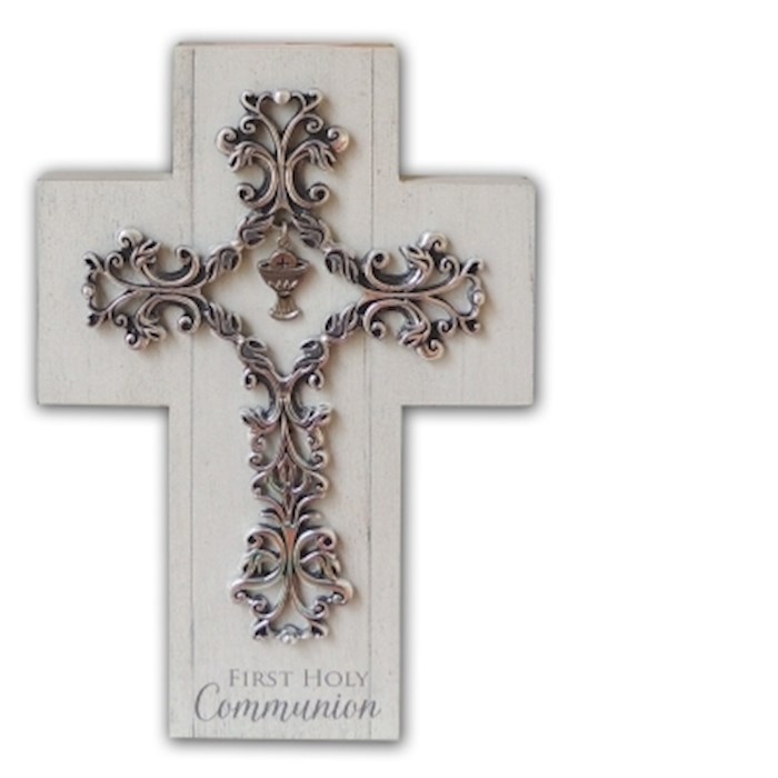 Cross-First Communion-Wood/Metal (6.25