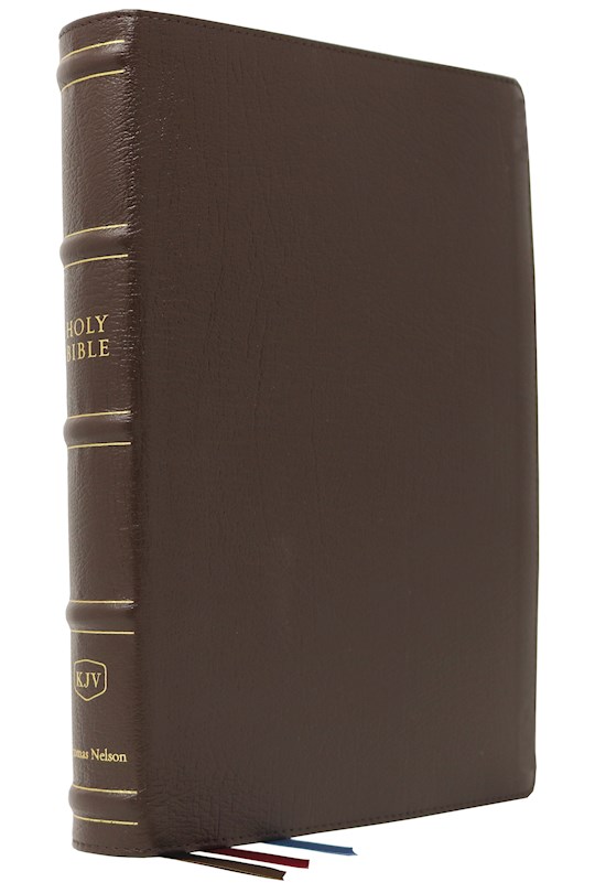 KJV Verse-By-Verse Reference Bible/Large Print (Comfort Print)-Brown Genuine Leather | SHOPtheWORD