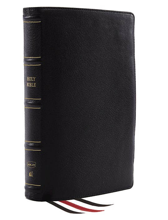 NKJV Verse-By Verse Center-Column Reference Bible (Comfort Print)-Black Genuine Leather | SHOPtheWORD