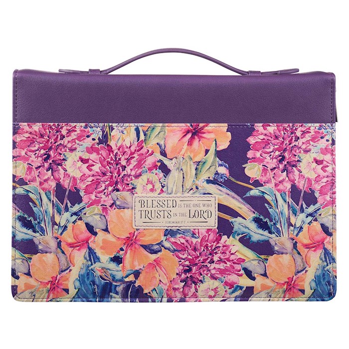 Bible Cover LG Purple Blessed Is The One Jer. 17:7 | SHOPtheWORD
