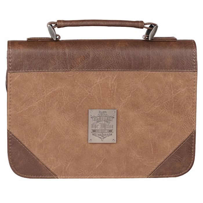 Bible Cover LG Brown Blessed Man Jer. 17:7 | SHOPtheWORD