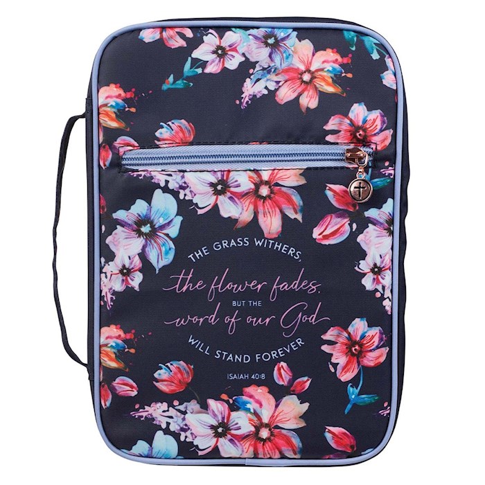 Bible Cover MED Navy The Grass Withers Isaiah 40:8 | SHOPtheWORD