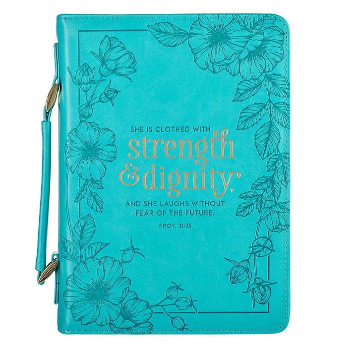 Bible Cover Fashion MED She is Clothed With Strength Prov. 31:25 | SHOPtheWORD