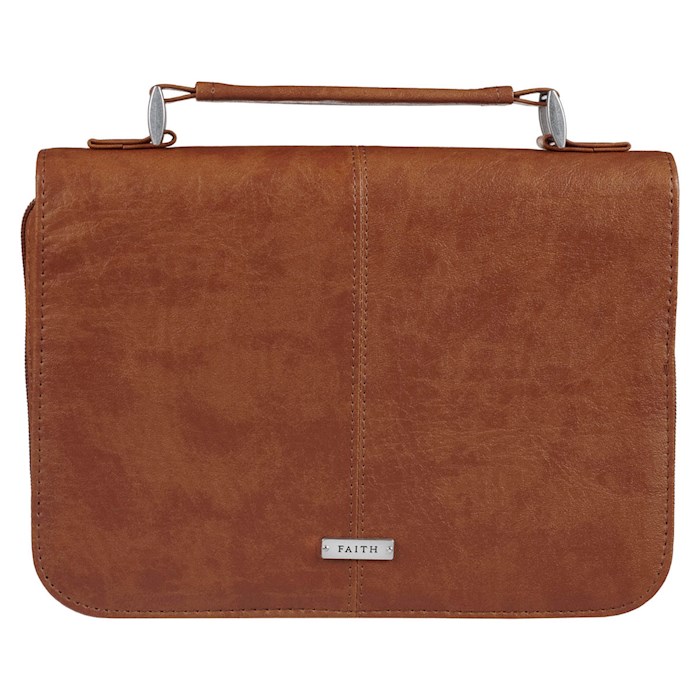 Bible Cover-Brown Faith Badge XL | SHOPtheWORD