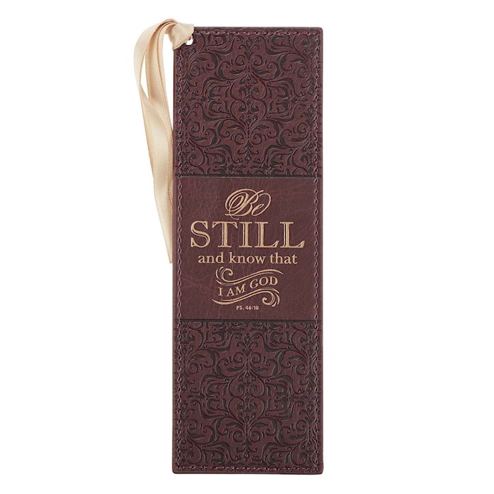Faux Leather Bookmark Be Still and Know Psalm 46:10 | SHOPtheWORD