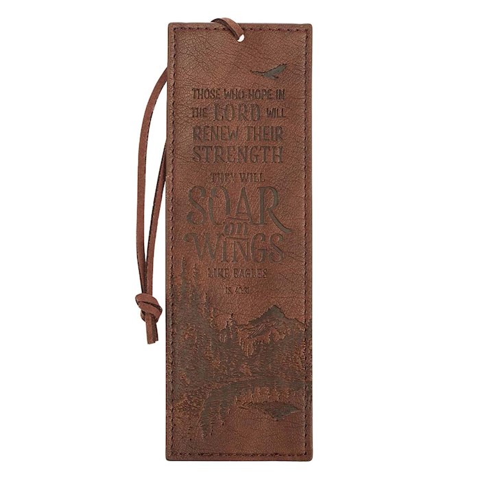Faux Leather Bookmark Soar On Wings Isaiah 40:31 | SHOPtheWORD