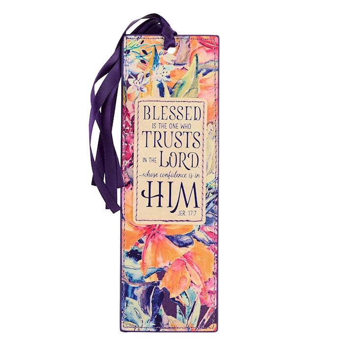 Faux Leather Bookmark Blessed is the One Jer. 17:7 | SHOPtheWORD